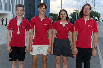 Team an der Closing ceremony