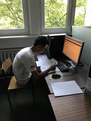 Simon working hard on today's tasks